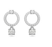 Swarovski Ohrringe Constella – rund, weiß, rhodiniert