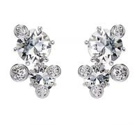 Paar Ohrstecker SWAROVSKI "Schmuck Geschenk Constella Ohrringe", silber (metallfarben, kristallweiß, kristallweiß), Ohrringe, Damen, Metall, mit Swarovski Kristall, Swarovski Zirkonia (synth.) (691829