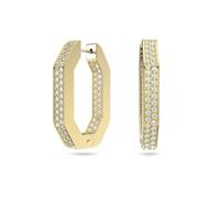 Swarovski Damen Ohrstecker Dextera Oktagon Creolen Gold 5639098