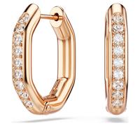 Dextera Kreolen, Achteckform, Rundschliff, Klein, Weiß, Roségold-Legierungsschicht S