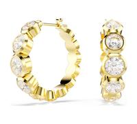 Swarovski Imber Kreolen, Rundschliff, Weiß, Goldlegierungsschicht