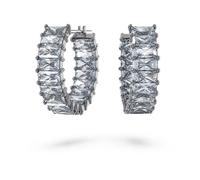 Swarovski Creolen Matrix 5658650 – rhodiniert mit Swarovski Kristallen, grau