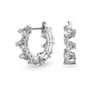 Swarovski Ohrringe - Ortyx hoop Triangle cut Small Rhodium plated - Gr. unisize - in Weiß - für Damen