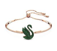 Swarovski Damen-Armband Iconic Swan grün rosévergoldet - 5650065, Roségold