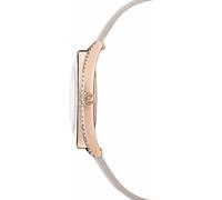 Swarovski Crystalline Aura Uhr, Lederarmband, Grau, Roségold-Legierungsschicht PVD-Finish