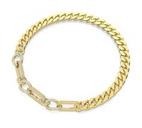 Swarovski Dextera Halskette, Statement, Gemischte Glieder, Weiß, Goldlegierungsschicht