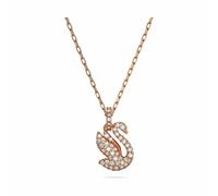 Swarovski Kette mit Anhänger Iconic Swan, Schwan, 5647552, 5647555, mit ® Kristall, goldfarben|weiß, color=roségoldfarben-kristallweiß