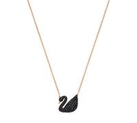 Swarovski Halskette 5204134 Iconic Swan, schwarz rosé vergoldet