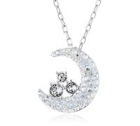 Swarovski Damen-Kette mit Anhänger 925 Silber Glas weiß 38.0 cm - 1181093