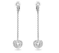 Generation Ohrclips, Weiß, Rhodiniert