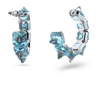 Swarovski Damen Ohrringe Ortyx Kreolen Pyramidenschliff, Blau, Rhodiniert 56008...