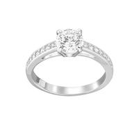 Swarovski Damen Ring Attract Ring, Rundschliff, Pavé, Weiß, Rhodiniert 55 5032921 50 (15.9)