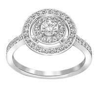 Swarovski Damen-Ring rhodiniert Glas transparent Gr. 55 (17.5) - 5142726