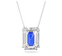 Swarovski Damen Swarovsk Chroma Halskette Oktagon-Schliff, Blau, Rhodinierti 56...