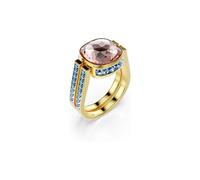 Swarovski Chroma Ring, Kissenschliff, Mehrfarbig, Goldlegierungsschicht