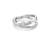Swarovski Hyperbola Ring, Verschiedene Schliffe, Weiß, Rhodiniert