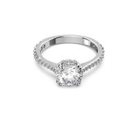 Swarovski Stilla Cocktailring, Rhodinierter Damenring mit Strahlenden Swarovski Kristallen