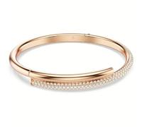 Swarovski Armreif Dextera – Magnetischer Verschluss, Weiß, Roségold‑Legierung, 16,1 cm (Größe S)