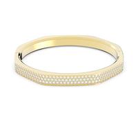 Swarovski Dextera Armreif, Oktagon, Pavé, Weiß, Goldlegierungsschicht