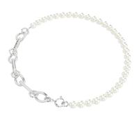 Swarovski - Dextera Halskette, Crystal Pearl, Link gemischt, weiß, rhodiniert