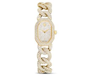 Swarovski Dextera Kettenuhr Swiss Made, Kristallarmband, goldfarben, goldfarbenes Finish, 5668854, Gold, gold, Luxuriös