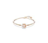 Swarovski Armreif Dextera, Rundschliff, weiße Kristalle, Roségold-Legierungsschicht, Einheitsgröße
