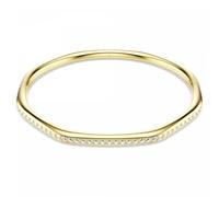 Swarovski Damen Armreif Dextera Oktagon – vergoldet, klare Kristalle, Krappenfassung, 16,1 cm
