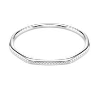 Swarovski Armreif Dextera – rhodiniert, achteckiges Design, klare Kristalle, 17 cm