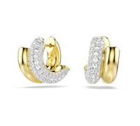 Swarovski Kreolen Dextera, Rundschliff, Mini, Weiß, Goldlegierungsschicht