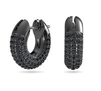 Swarovski Creolen Dextera 5620222, Pavé schwarz mit Swarovski Kristallen, rutheniert