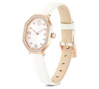 Swarovski Dextera Octagon 5730208 Armbanduhr aus Leder, Weiß, Finish in Roségoldton