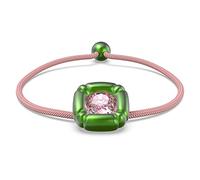 Swarovski Dulcis Armband, Rosa Kordel-Armband mit Grünem Anhänger und Rosa Kristall