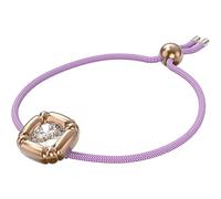 Swarovski Dulcis Armband, Violettes Kordel-Armband mit Rosé Vergoldetem Anhänger und Kristall