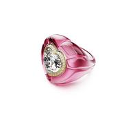 Swarovski Cocktailring Dulcis – vergoldet, Herzschliff & Pavé, Rosa – Größe 55