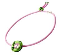 Swarovski Dulcis Halskette, Rosafarbene Damenhalskette mit Anhänger und Strahlendem Kristall