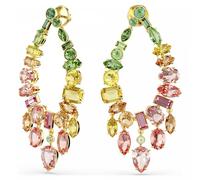 Gema Drop-Ohrhänger, Verschiedene Schliffe, Chandelier, Mehrfarbig, 18K Goldbeschichtet OS