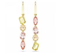 Swarovski Ohrhänger Gema Drop 5737454 – asymmetrisches Design, rosa, 18K goldbeschichtet