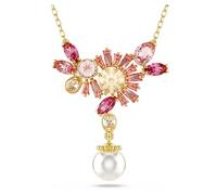 Swarovski Gema-Anhänger, gemischter Schnitt, Kristallperle, Blume, Rose, vergoldet, Kristall, goldfarben, Zirkonia, ohne Edelstein, Kristall, goldfarben, Zirkonia, kein Edelstein, ワンサイズ, Kristall,