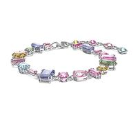 Swarovski Gema Armband, Rhodiniertes Damenarmband mit Farbenfrohen Swarovski Kristallen