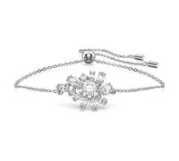 Swarovski Gema Armband, Rhodiniertes Damenarmband mit Zartem Blumen-Design und Strahlenden Kristallen