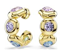 Swarovski Creolen Gema – verschiedene Schliffe, mehrfarbig, vergoldet – OS