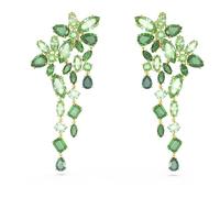 SWAROVSKI Gema Damen-Ohrhänger, gemischte Schliffe, grün, goldfarben beschichtet, One size, Goldfarbenes Finish, Kristalle