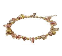 Swarovski Gema Halskette, Vergoldete Damenhalskette mit Mehrfarbigen Kristallen