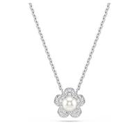 Ariana Grande x Swarovski Anhänger, Kristallperle, Rundschliff, Blume, Weiß, Rhodiniert OS