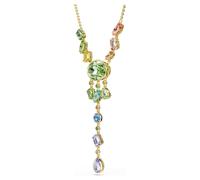 Gema Y-Halskette, Verschiedene Schliffe, Mehrfarbig, Goldlegierungsschicht OS