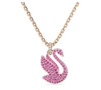 Iconic Swan Anhänger von Swarovski - Rosa, Roségold-Legierungsschicht