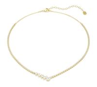Swarovski Mesmera Halskette, Mischschliff, Weiß, 18 Karat Vergoldet