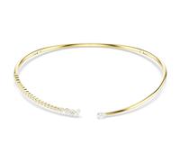 Swarovski Mesmera Halskette, gemischter Schnitt, Weiß, 18 Karat Gold-Finish (Größe L)