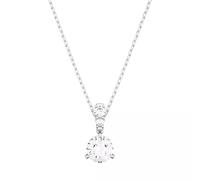 Swarovski Halskette - Solitaire Necklace Round cut Rhodium plated - Gr. unisize - in Weiß - für Damen