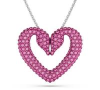 Swarovski Herz-Anhänger "Una", groß, lila, rhodiniert